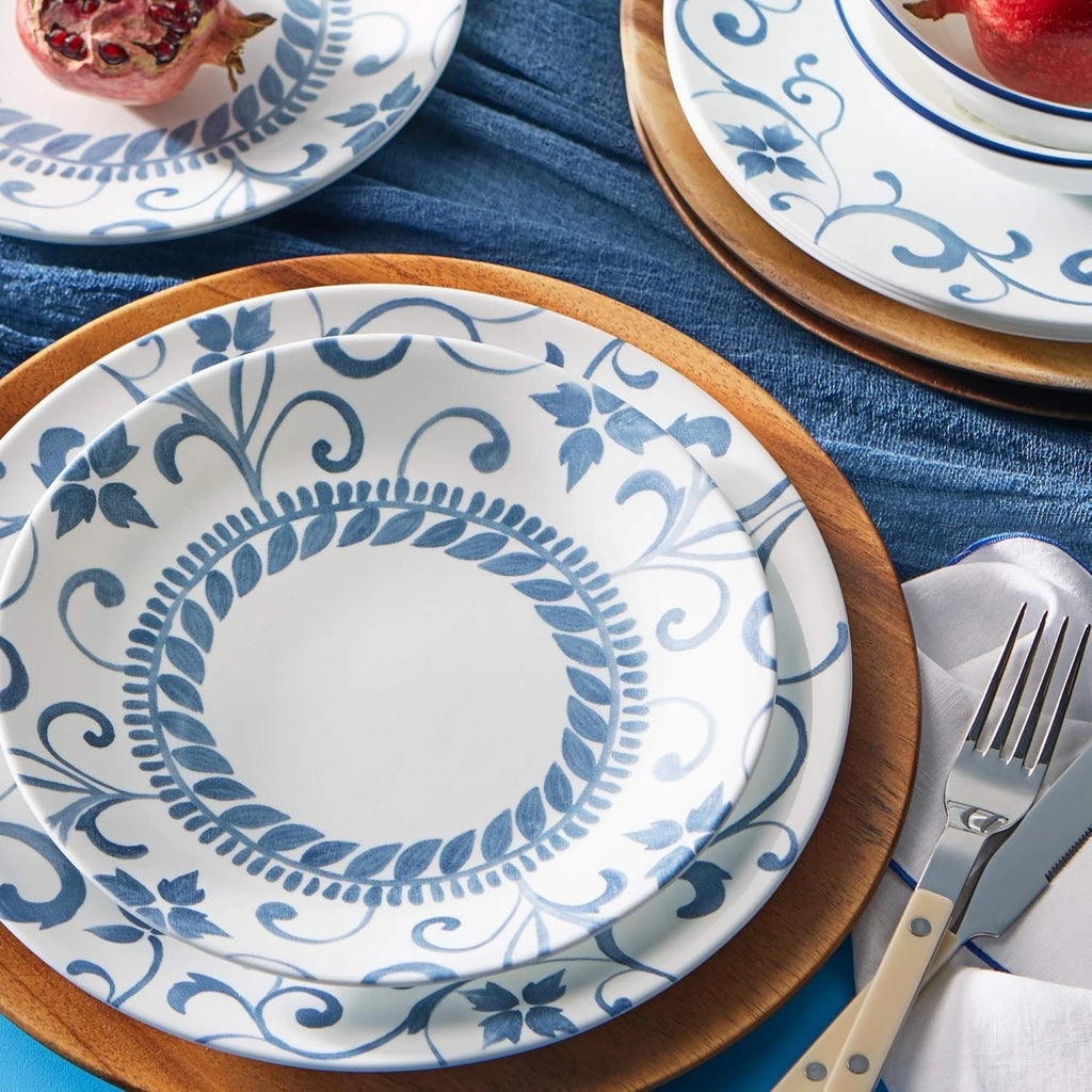 12-Piece Dinner Set - Stackable Vitrelle Glass for Space Efficiency